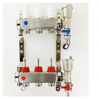 Коллектор из нержавеющей стали с расходомерами, с воздухоотводчиками на 3 вых. VR113-03A VIEIR