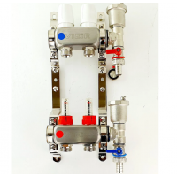 Коллектор из нержавеющей стали с расходомерами, с воздухоотводчиками на 2 вых. VR113-02A VIEIR