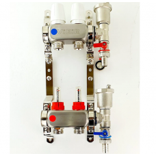 Коллектор из нержавеющей стали с расходомерами, с воздухоотводчиками на 2 вых. VR113-02A VIEIR