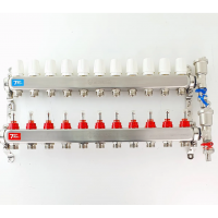 Коллектор из нержавеющей стали с расходомерами, с воздухоотводчиками на 11 вых. VR113-11A VIEIR